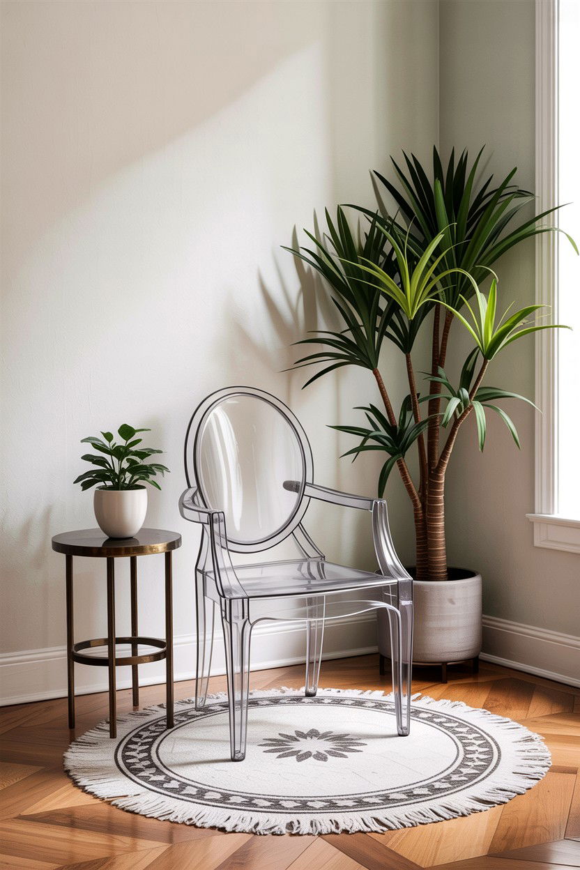 Ghost chair for corner seating - 30 living room ghost chair ideas