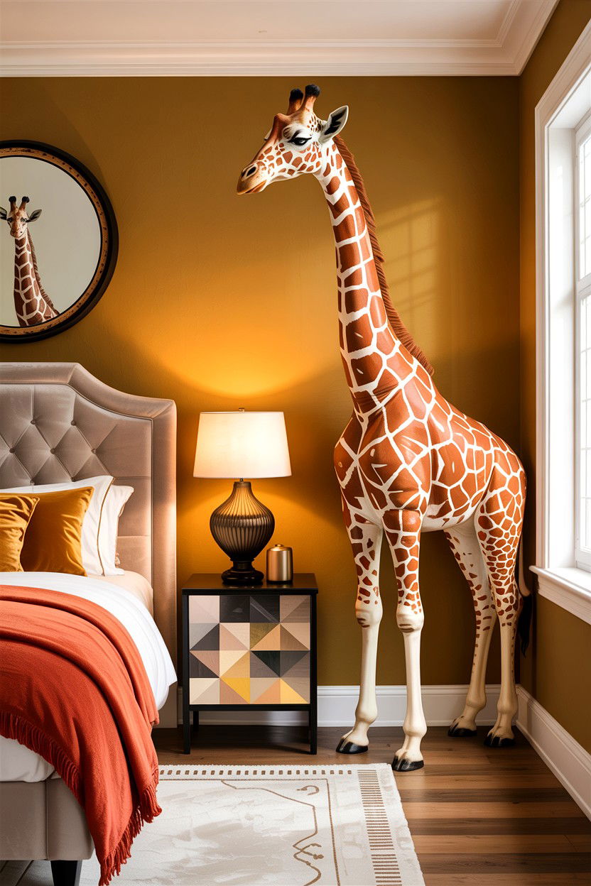 Giraffe Decor - 30 animal themed bedroom ideas
