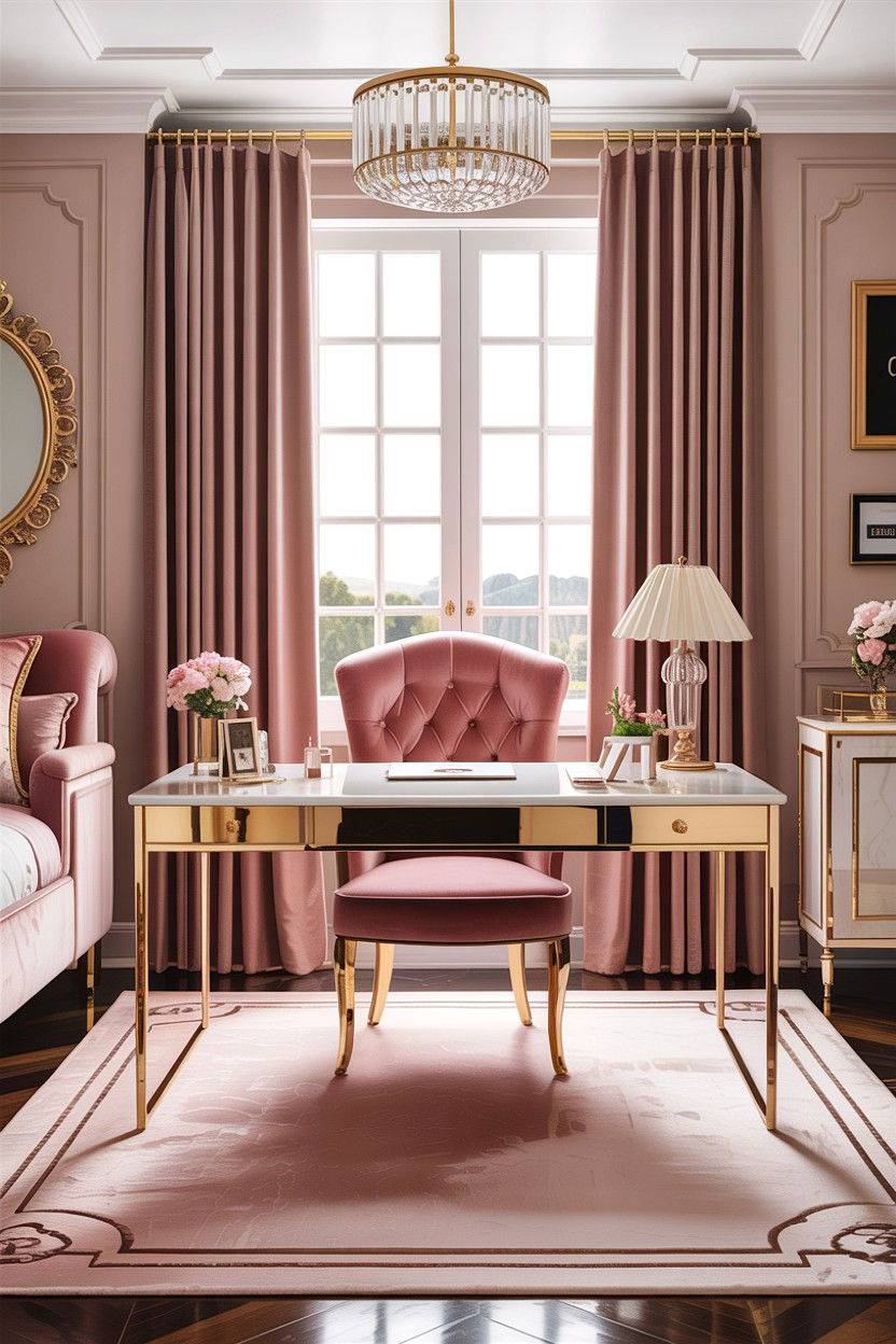 Glam Bedroom Workspace - 30 bedroom home office ideas