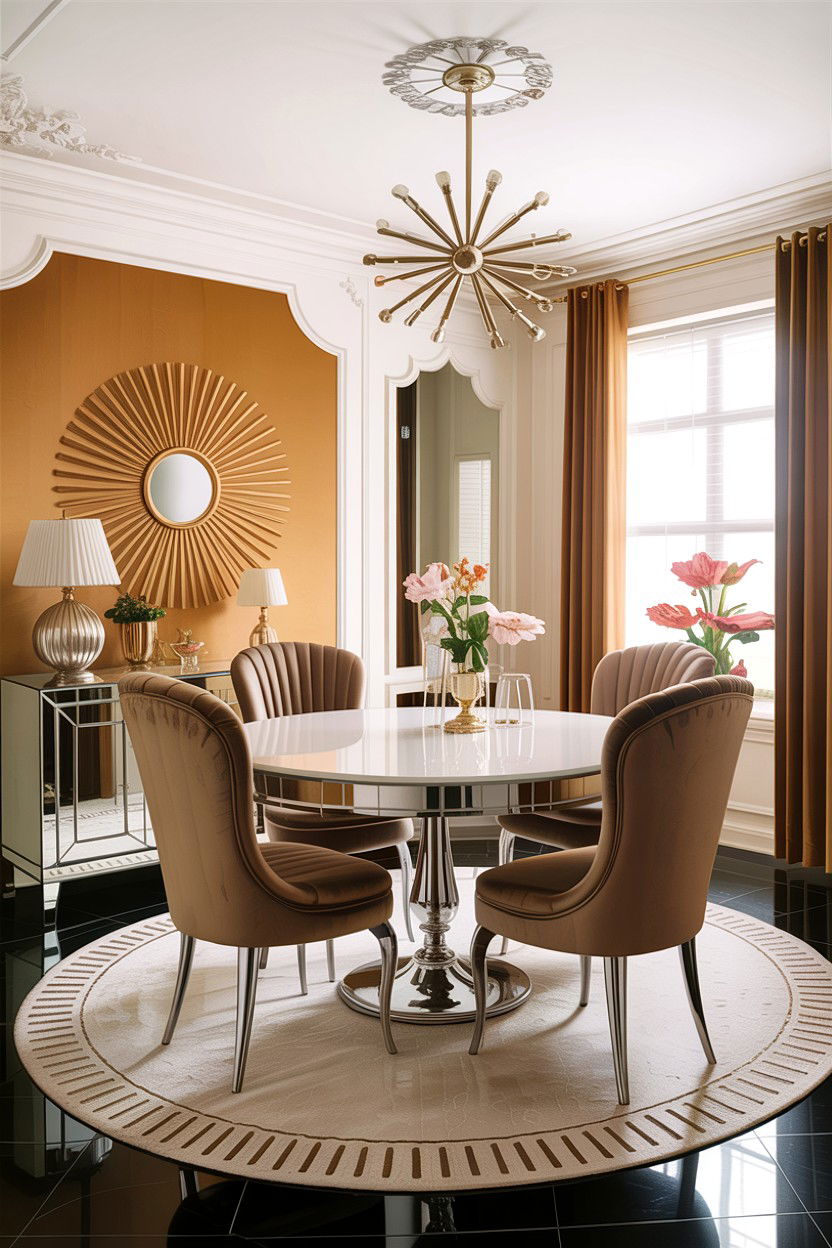 Glam Dining Room - 30 tan and white dining room ideas