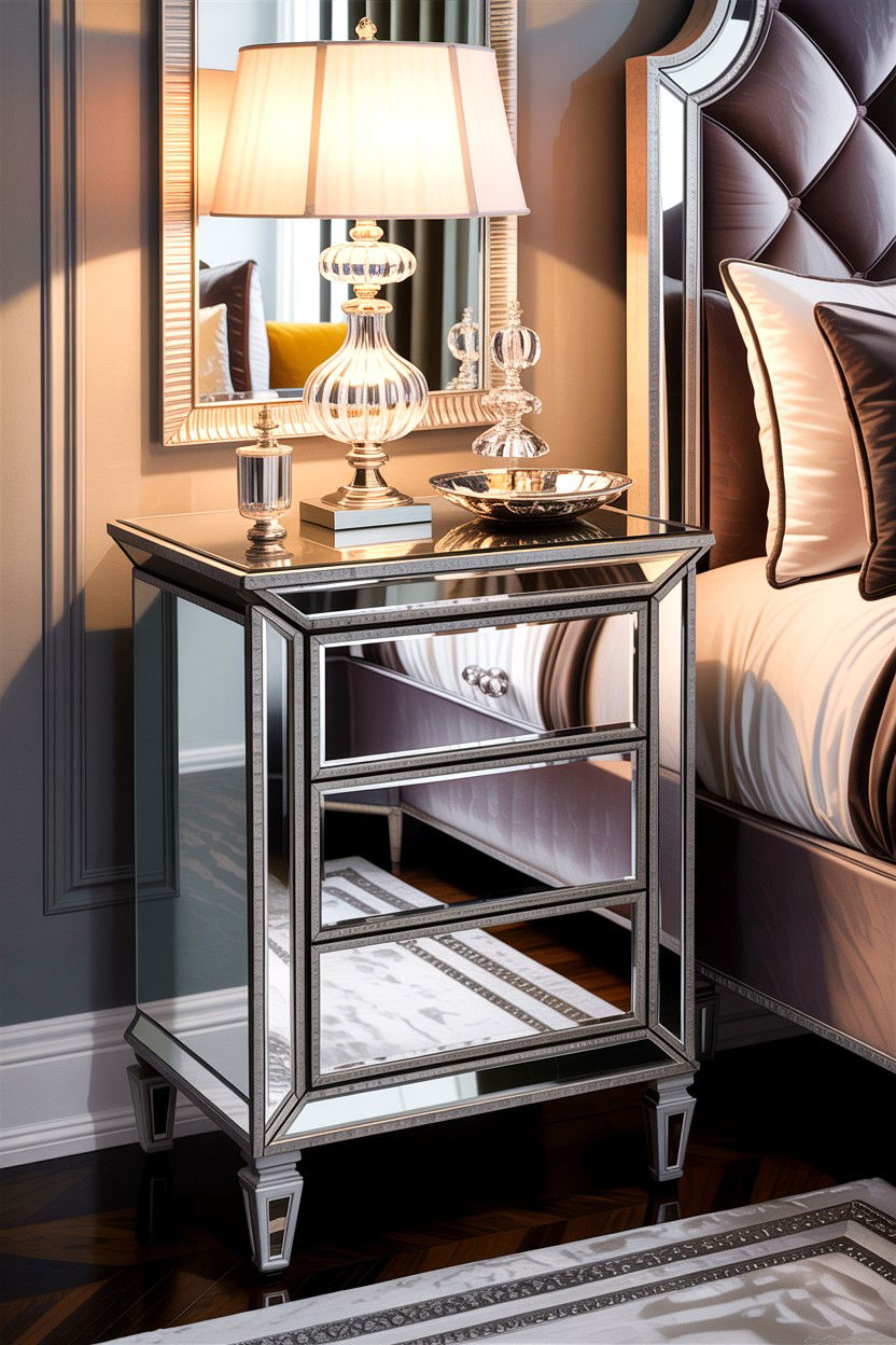 Glam Nightstand - 30 bedroom nightstand ideas