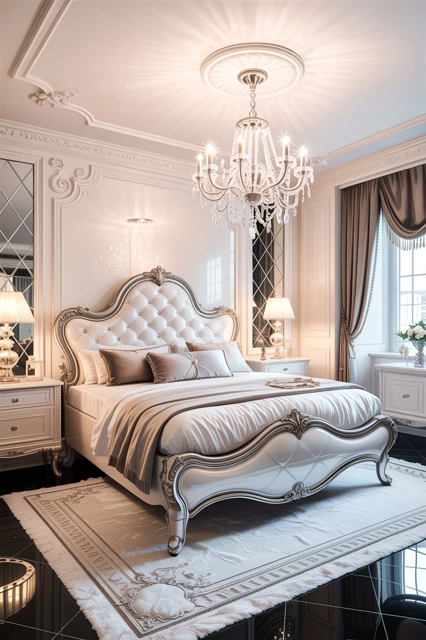Glam White Bedroom - 30 bedroom white furniture ideas