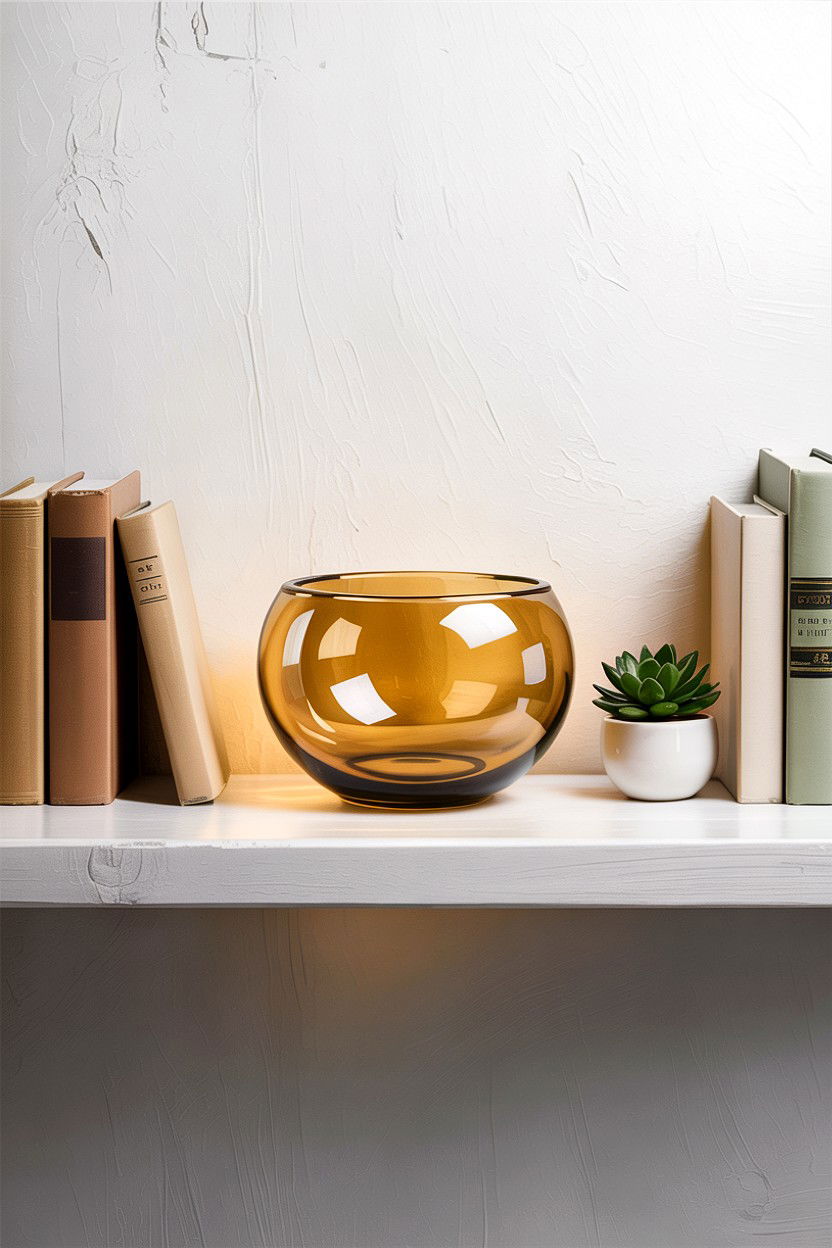 Glass Bowl Shelf Styling - 30 living room decorative bowls