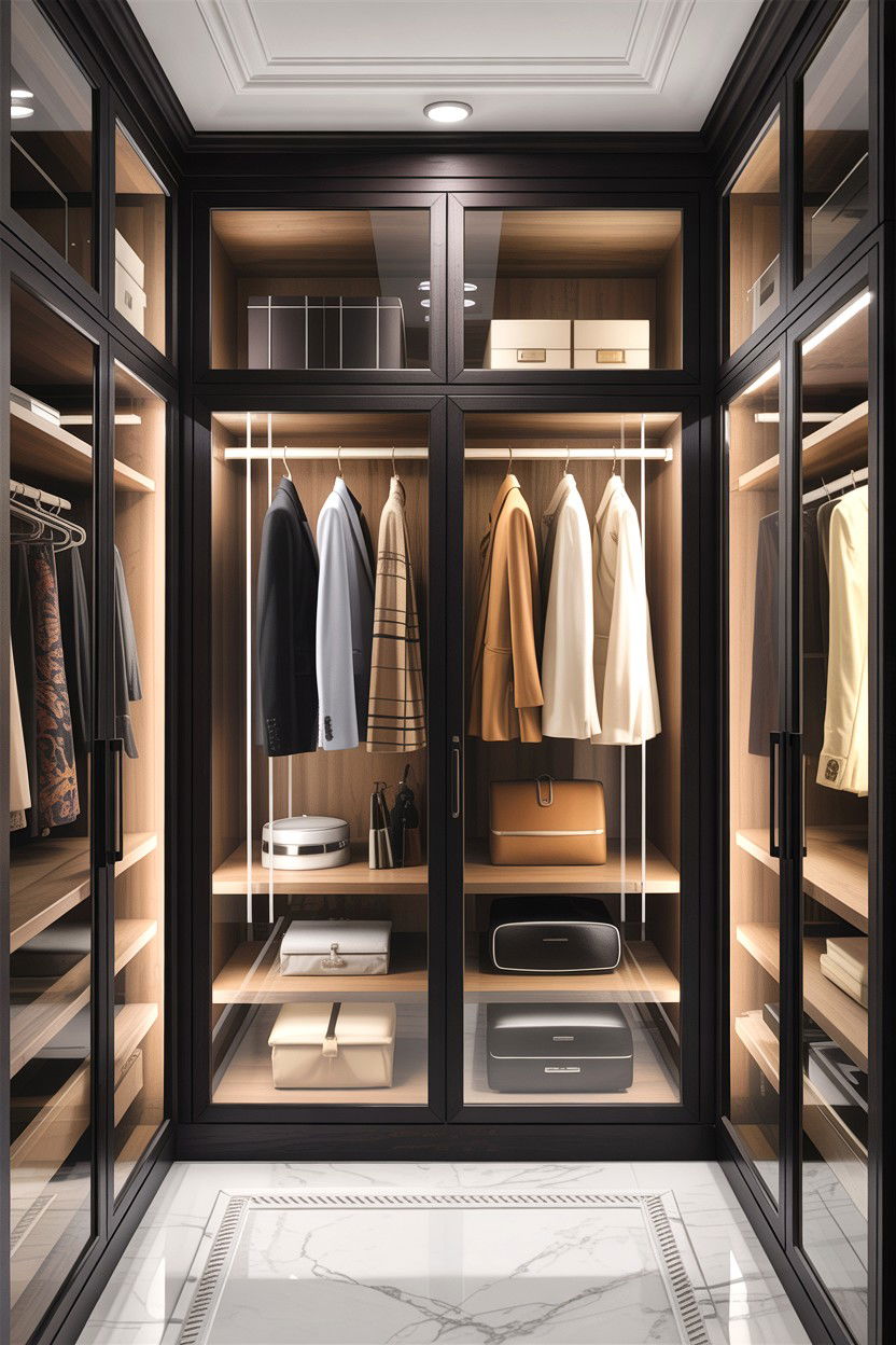 Glass Door Walk In Closet - 30 bedroom walk-in closet ideas