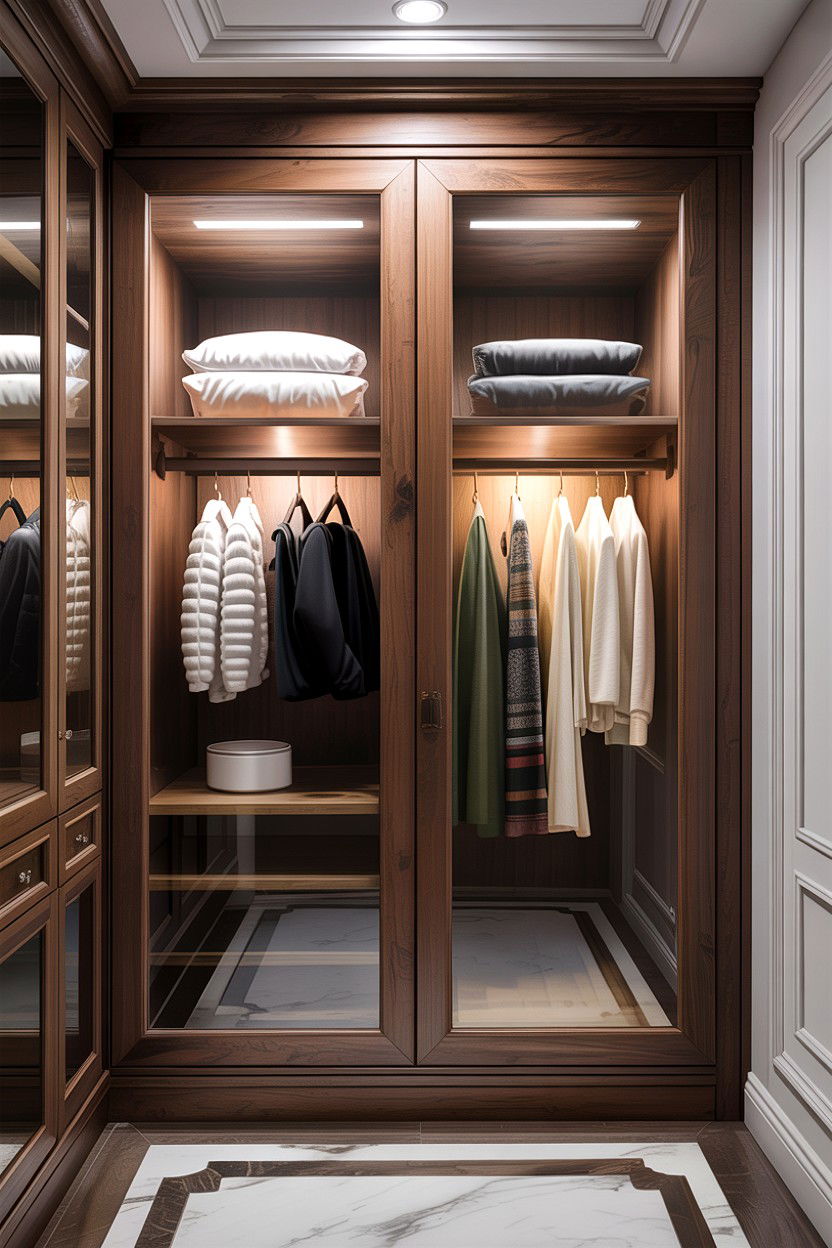 Glass Door Wardrobe - 30 bedroom wardrobes