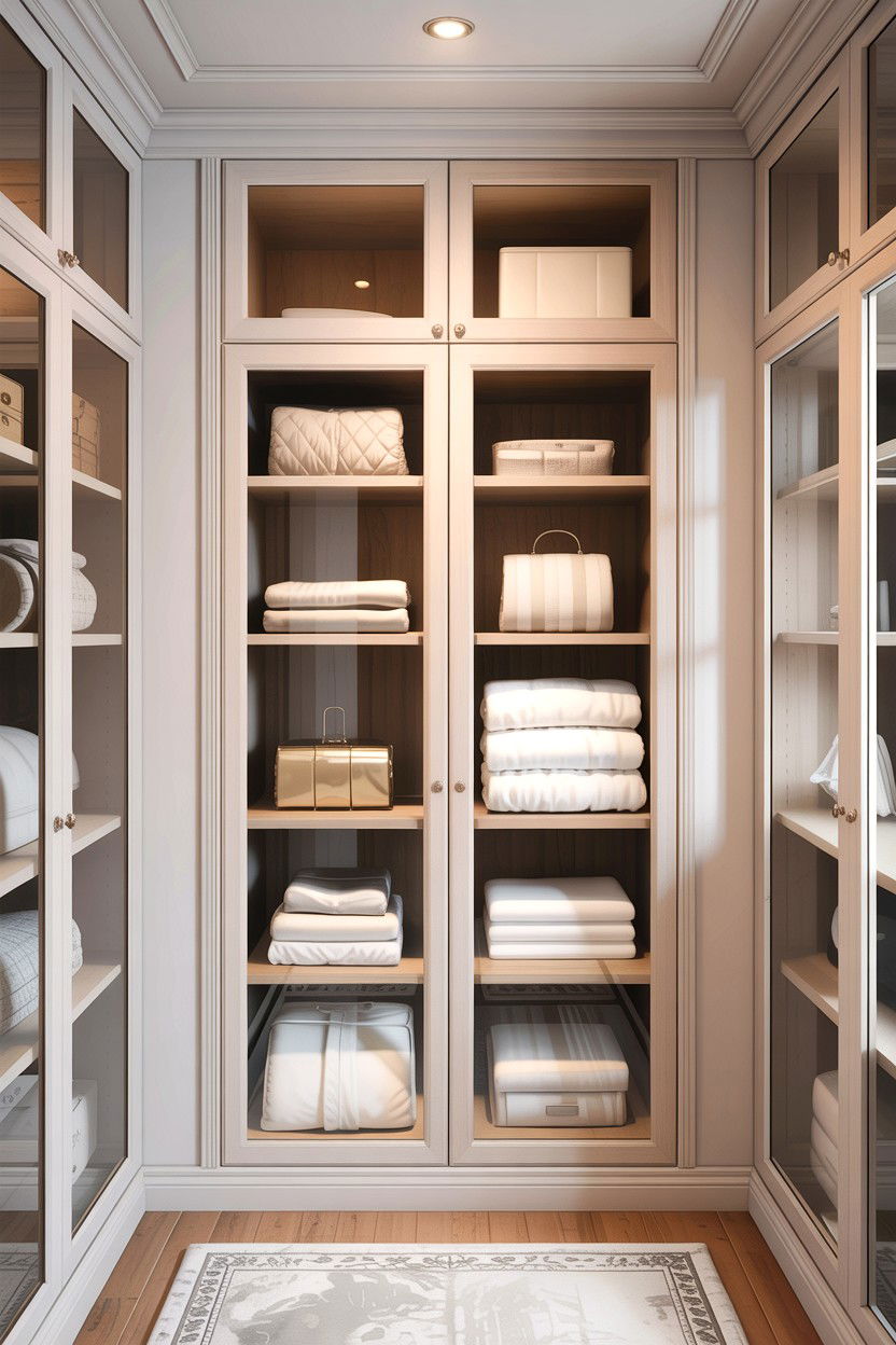 Glass Front Closet Shelving - 30 bedroom closet shelving ideas