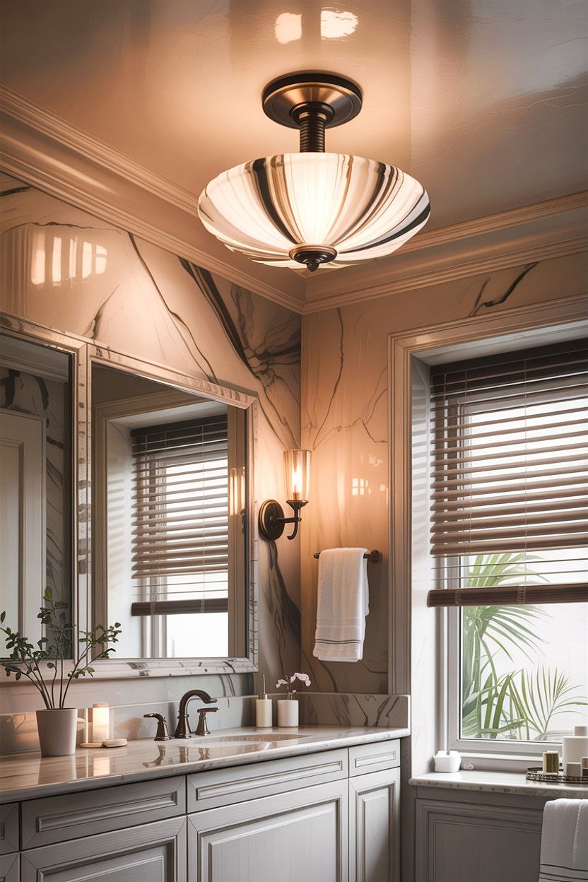 Glass Shade Bathroom Fan Light - 30 bathroom ceiling fan ideas