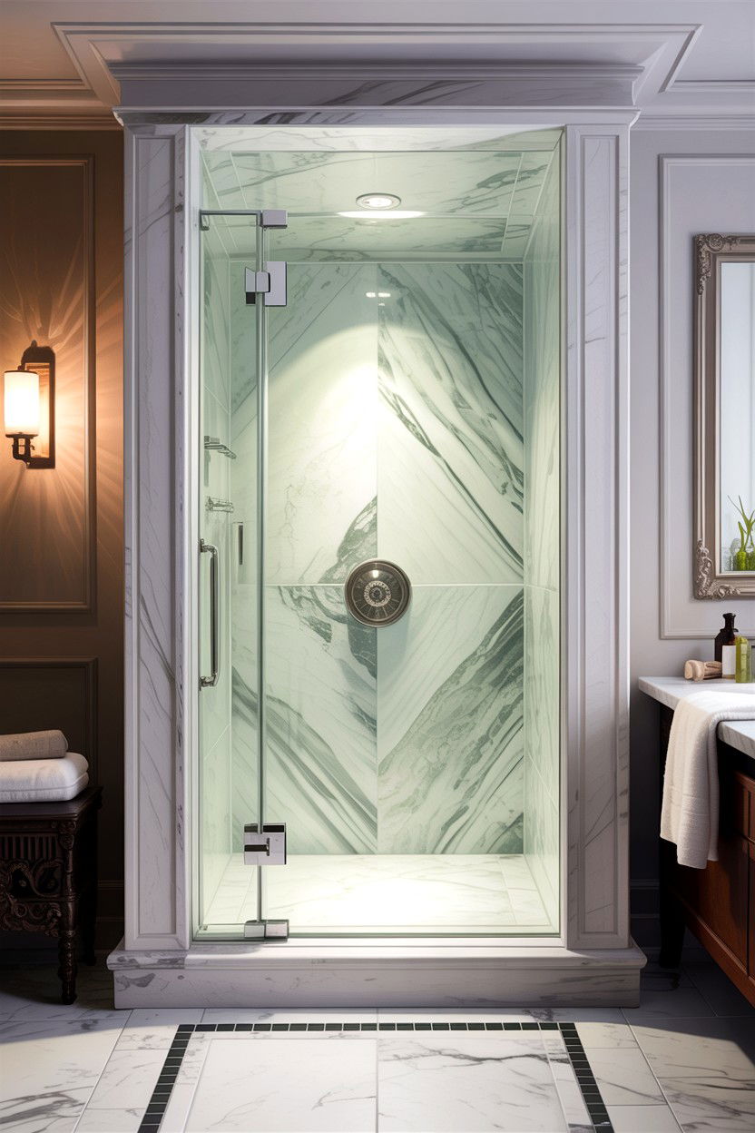 Glass Shower Door - 30 bathroom afternoon project ideas