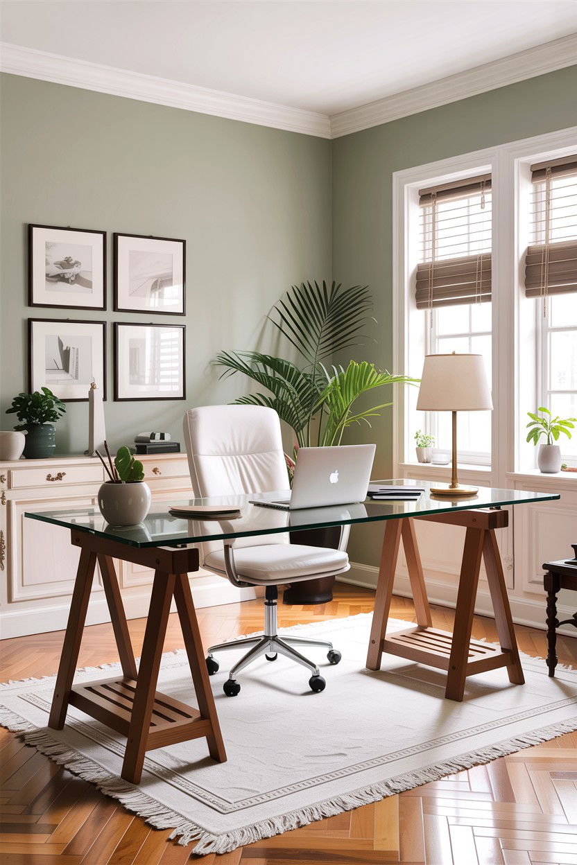 Glass Top Office Desk - 30 living room glass furniture ideas