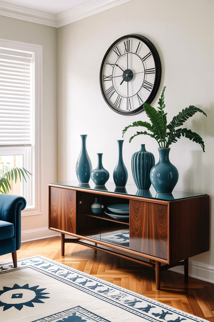 Glass Top Wood Credenza - 30 living room glass furniture ideas