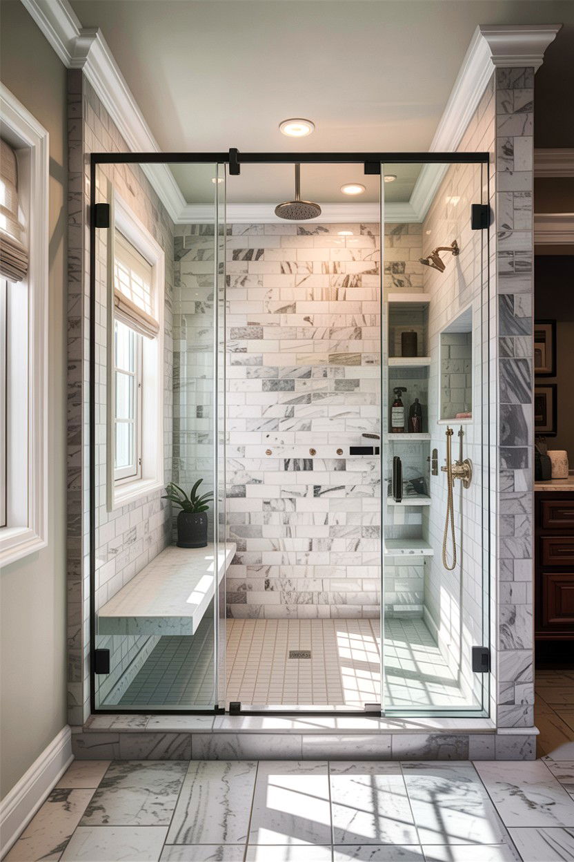 Glass Walk In Shower - 30 classic bathroom ideas