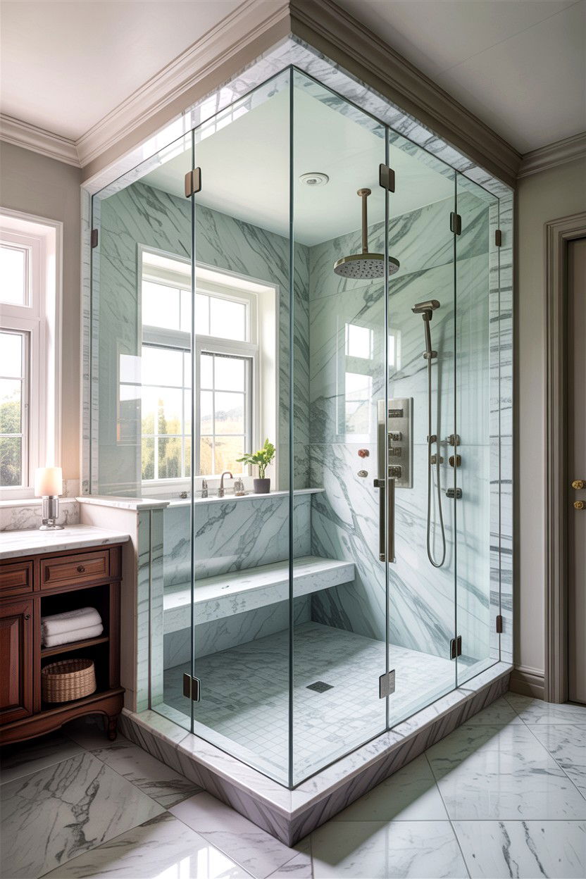 Glass Walk In Shower - 30 jaw-dropping bathroom ideas