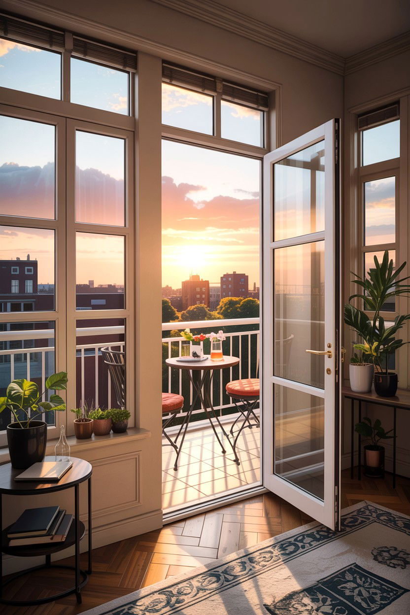 Glass door to balcony - 30 living room glass doors