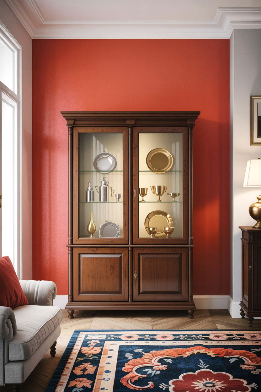 Glass front cupboard - 30 living room Indian furniture ideas