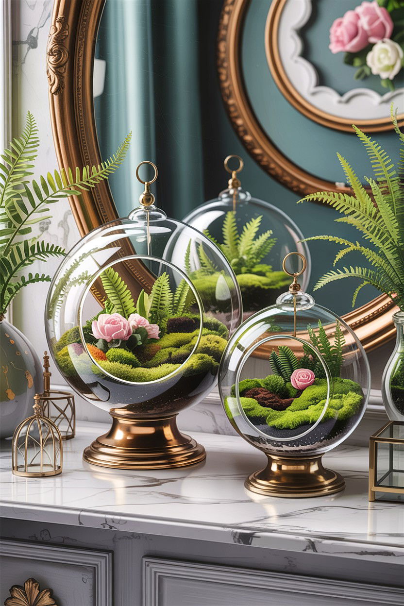 Glass terrariums for bedroom - 30 bedroom planters