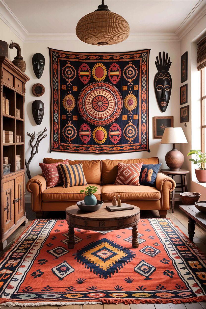 Global nomad living room - 30 bohemian living room ideas