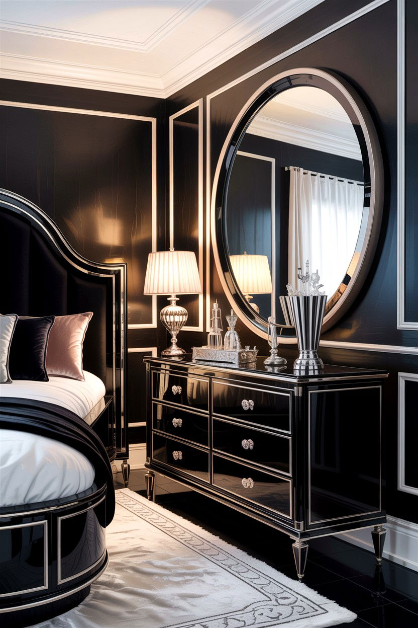 Glossy Black Dresser - 30 bedroom black dressers