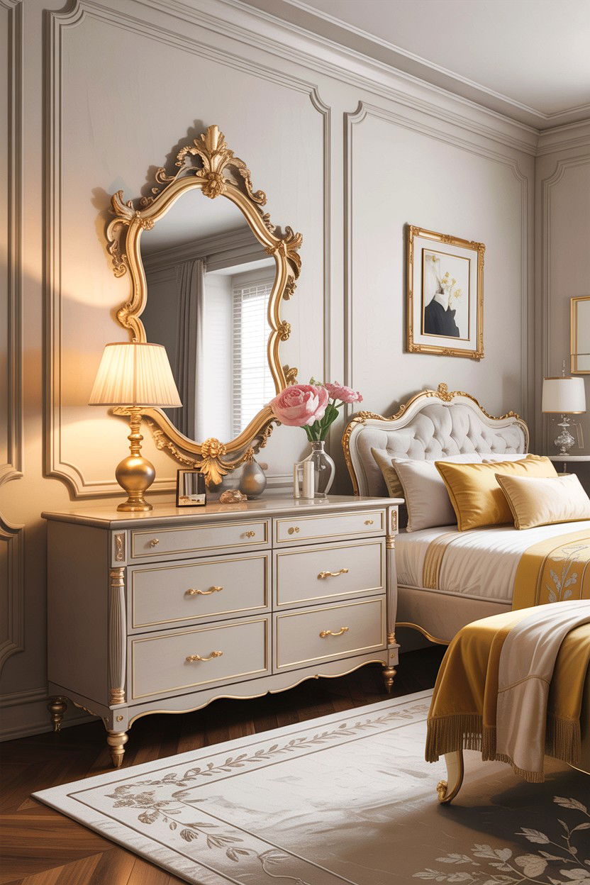 Gold Accent Bedroom - 30 Turkish bedroom ideas