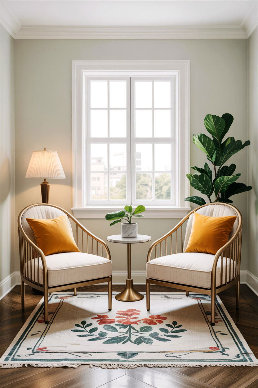 Gold Accent Chair - 30 living room gold furniture ideas