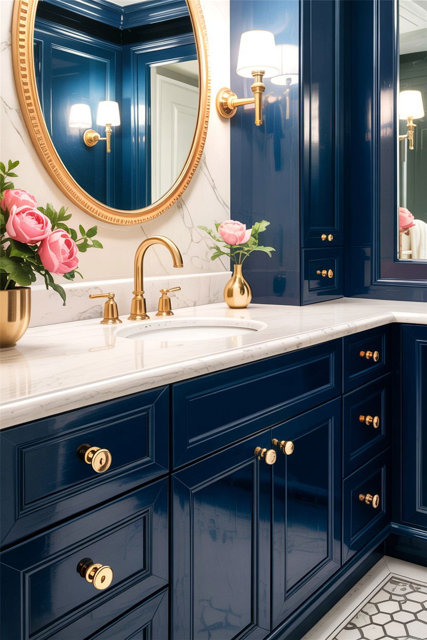 Gold Bathroom Hardware - 30 en-suite bathroom ideas