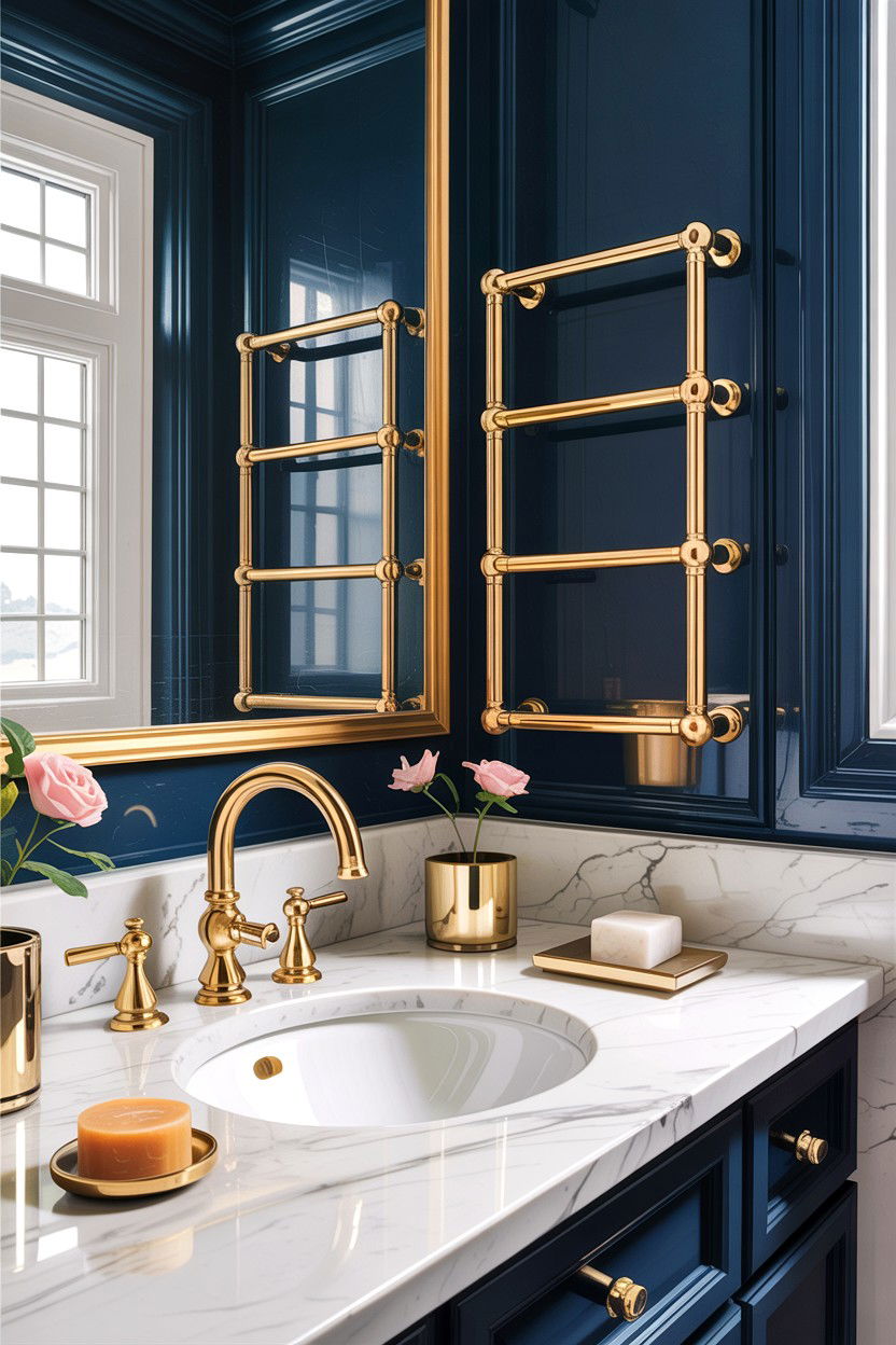 Gold Bathroom Hardware - 30 custom home bathroom ideas