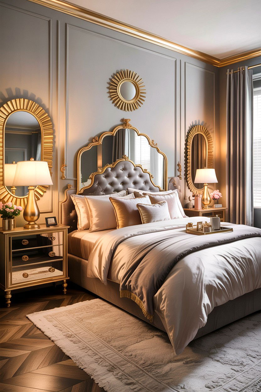 Gold Decor Bedroom - 30 feminine bedroom ideas