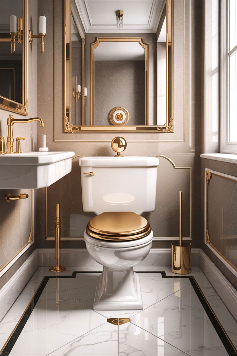 Gold Dual Flush Button Toilet - 30 dual flush toilet ideas