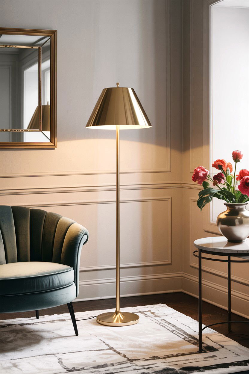 Gold Floor Lamp - 30 bedroom floor lamps