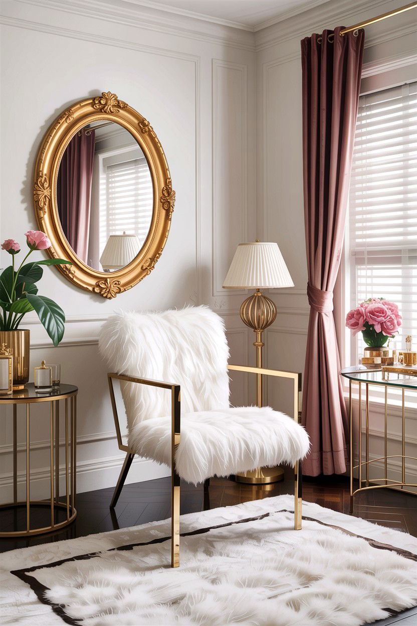 Gold Frame Chair - 30 bedroom chairs