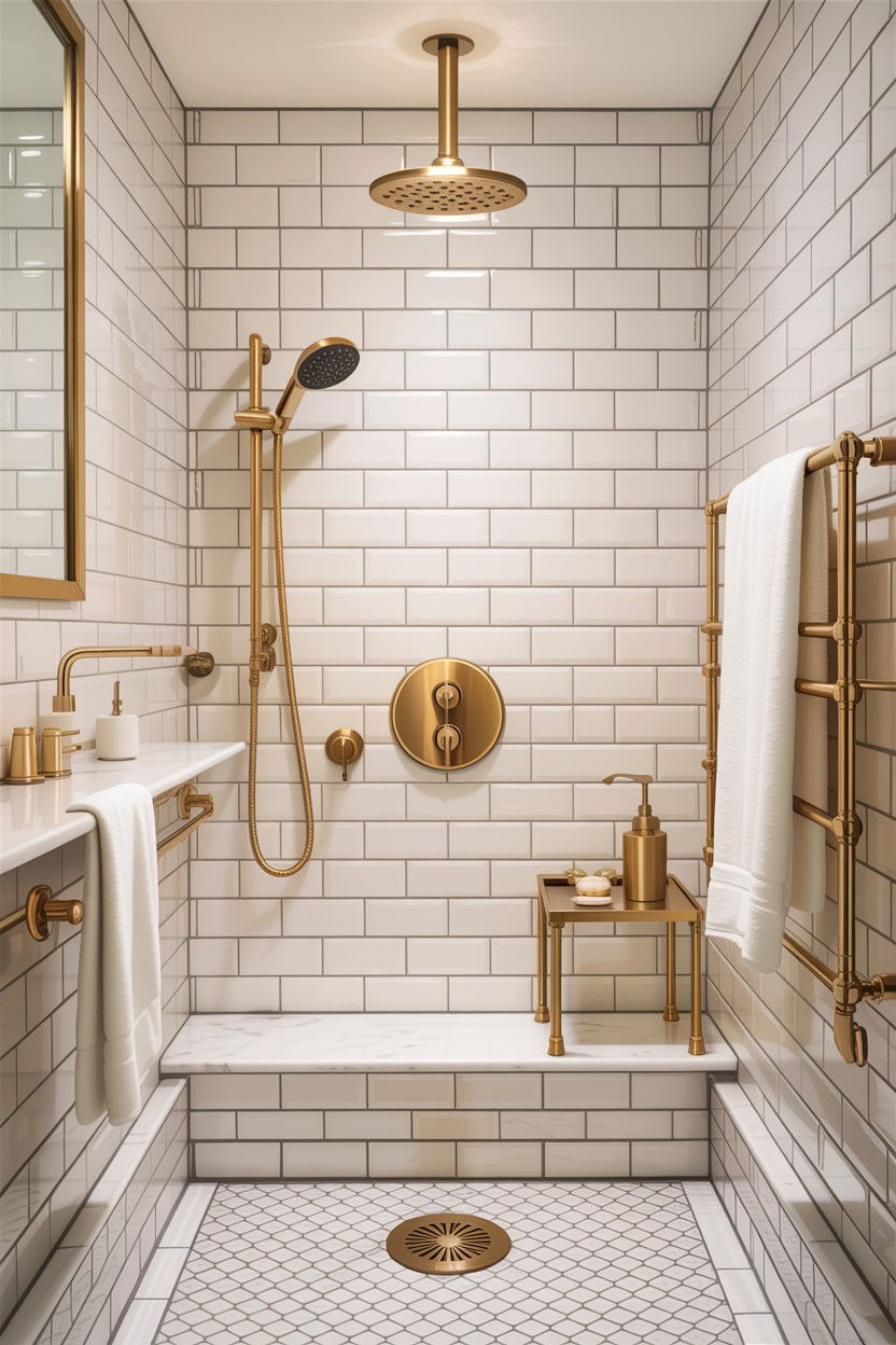Gold Hardware Bathroom - 30 high-end bathroom ideas