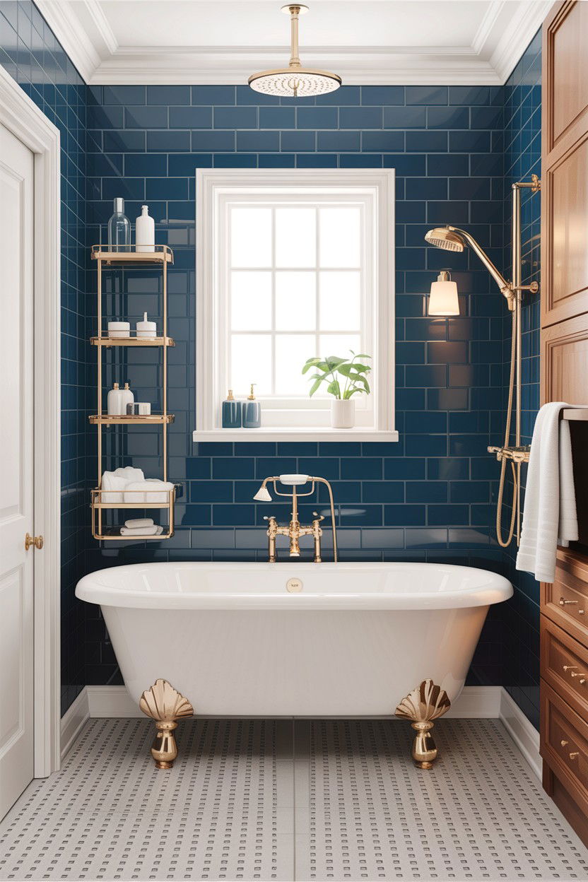 Gold Hardware Bathroom - 30 alcove tub ideas