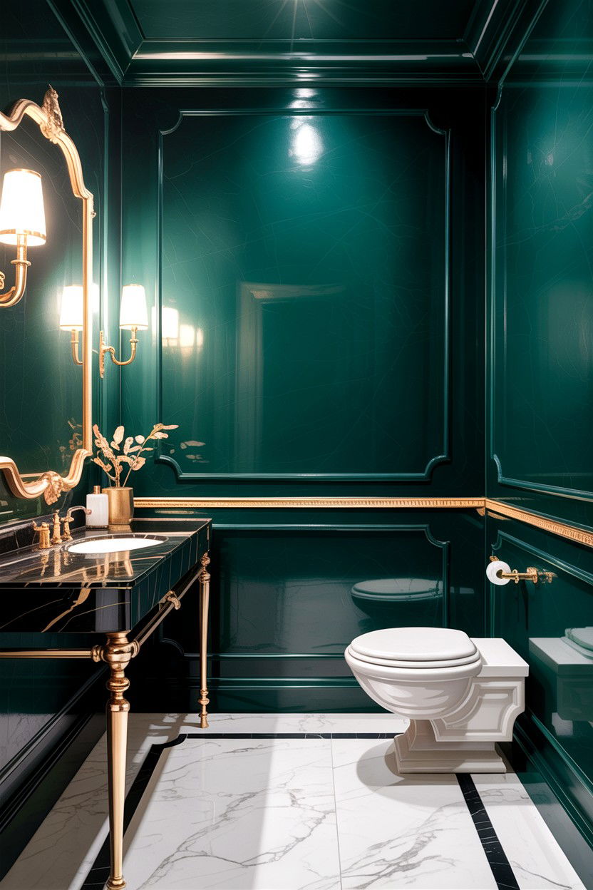 Gold Metal Baseboard - 30 bathroom baseboard ideas