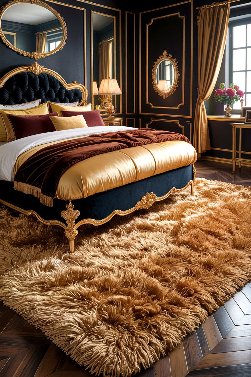 Gold Shag Rug - 30 bedroom shag rugs