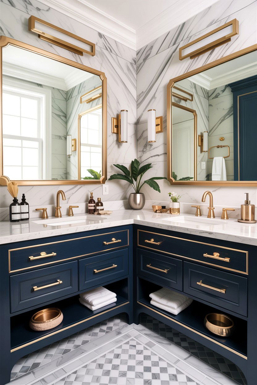 Gold hardware bathroom - 30 Home Depot bathroom ideas