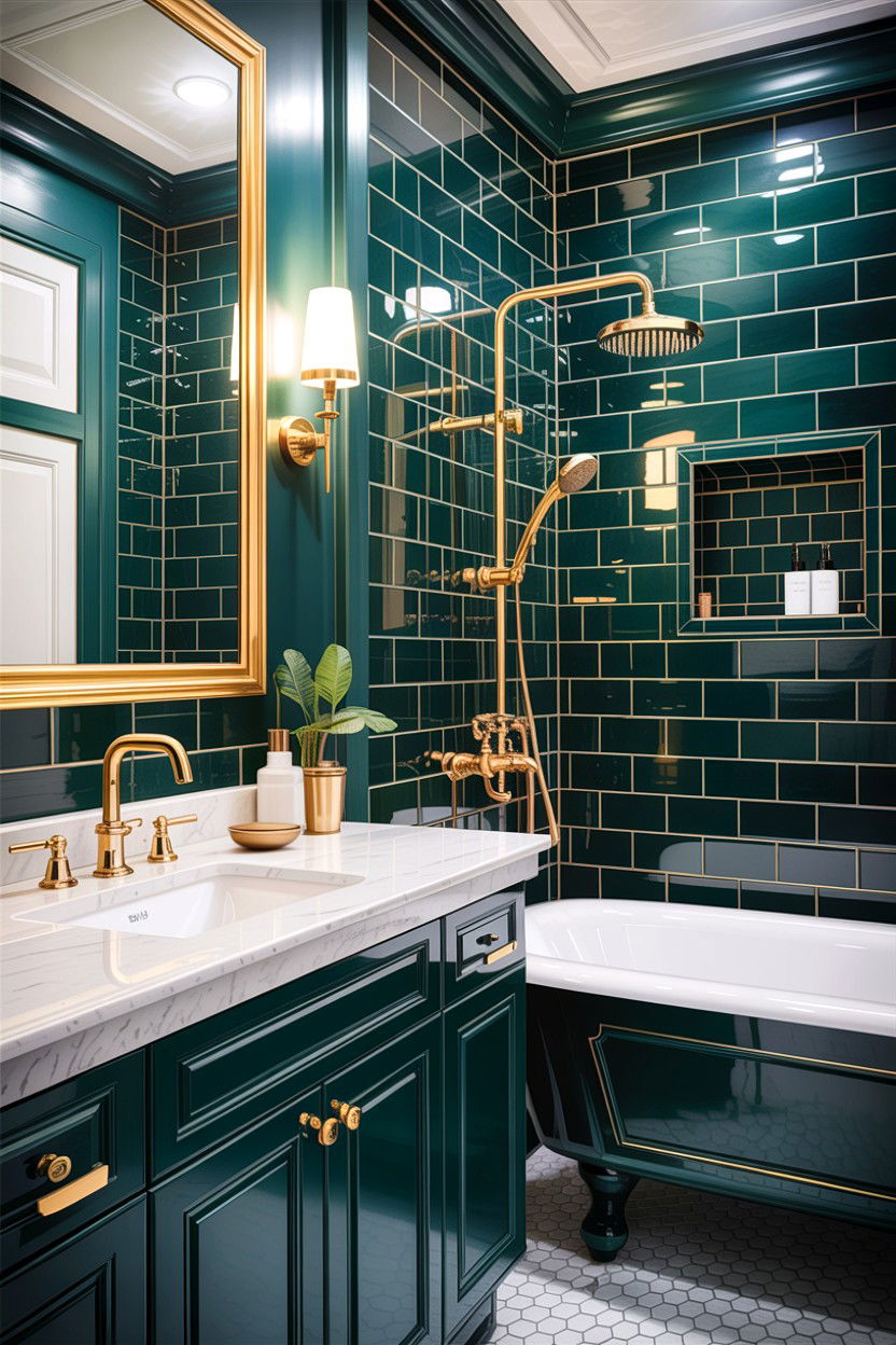 Gold hardware bathroom - 30 inspiring bathroom ideas