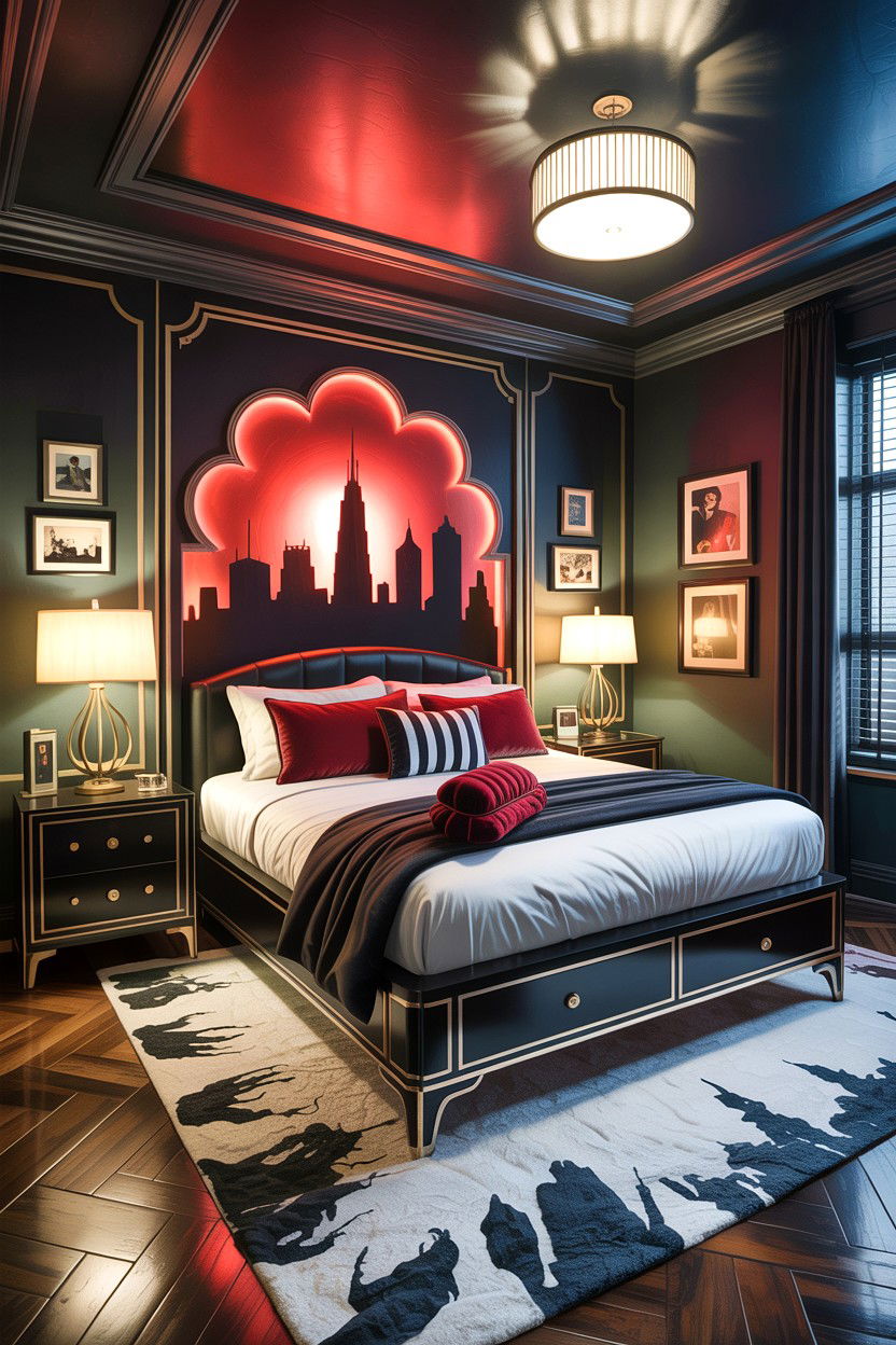 Gotham City bedroom - 30 comic book bedroom ideas