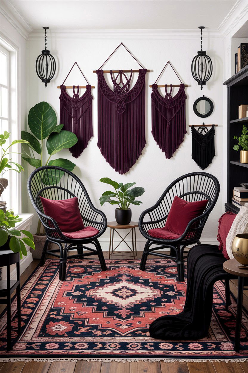 Gothic Boho Living Room - 30 gothic living room ideas