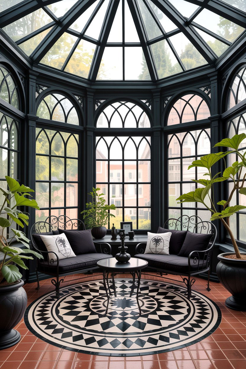 Gothic Sunroom Living Room - 30 gothic living room ideas