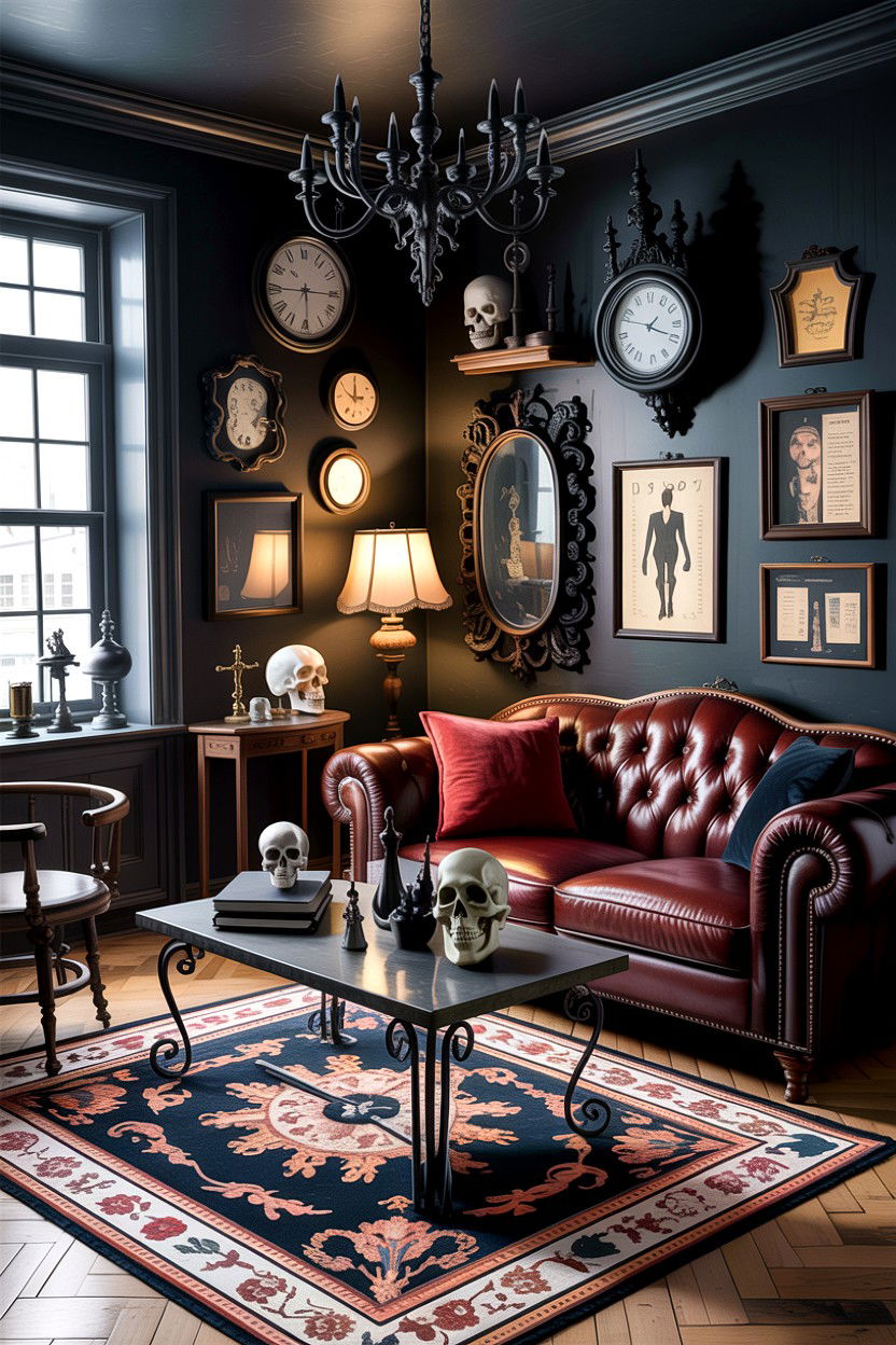 Gothic cluttercore living room - 30 cluttercore living room ideas