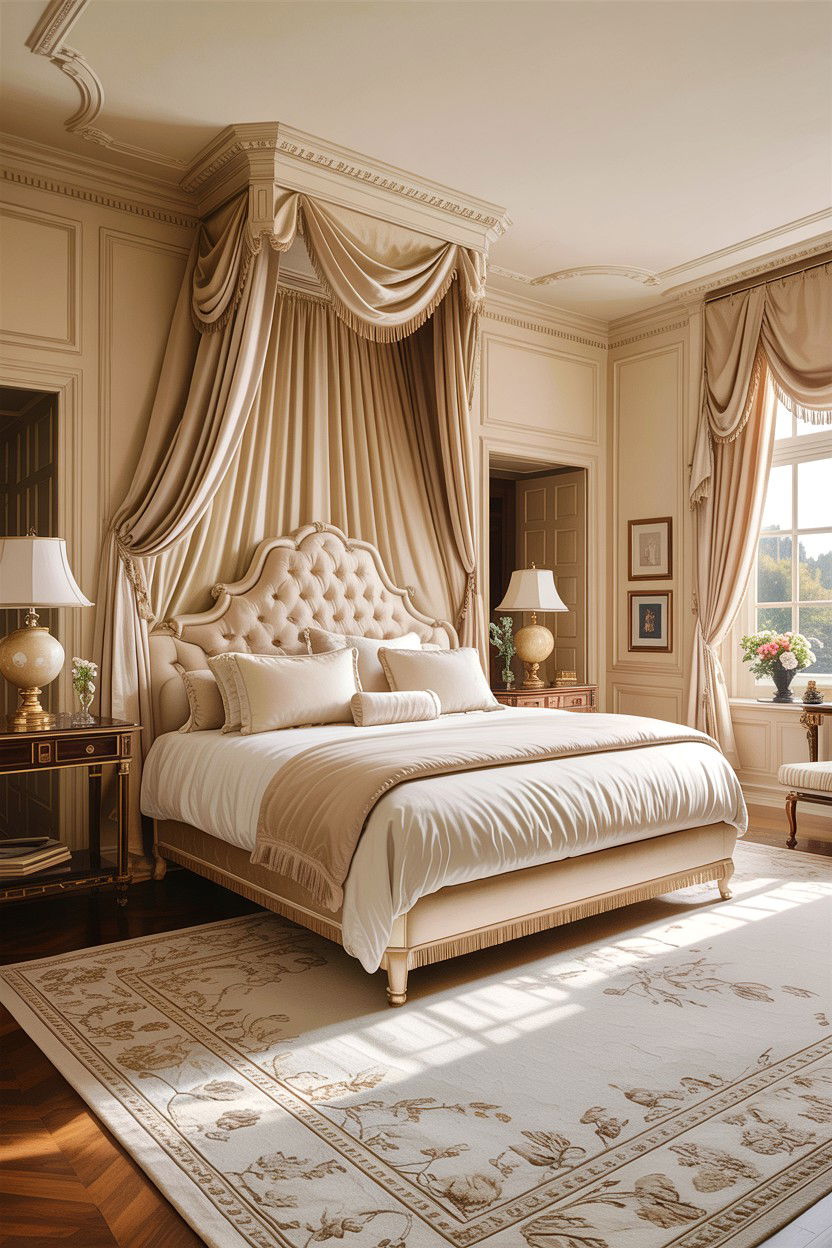 Grand Traditional Cream Bedroom - 30 traditional cream bedroom ideas