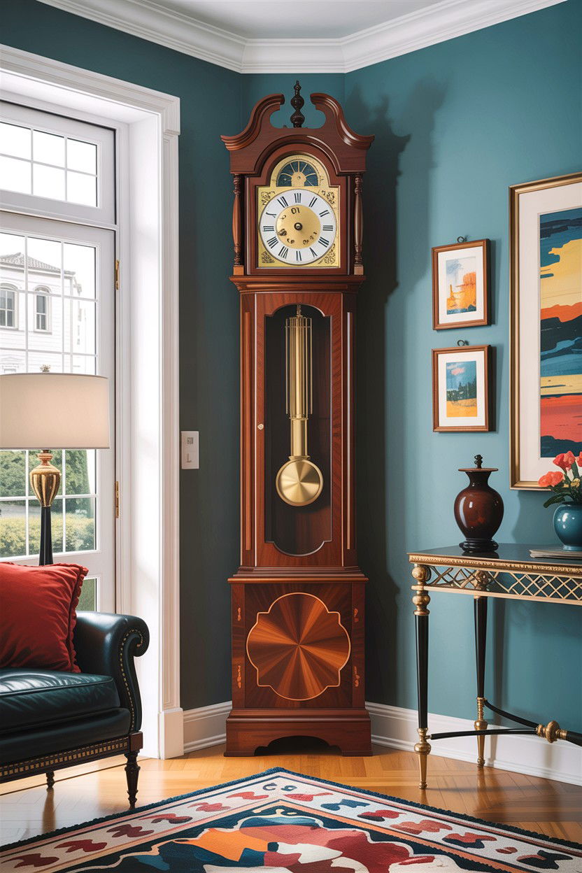 Grandfather clock - 30 living room antique furniture ideas