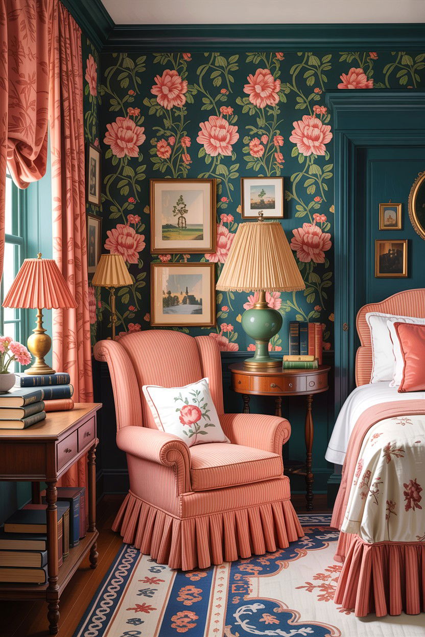 Grandmillennial southern bedroom - 30 Southern bedroom ideas