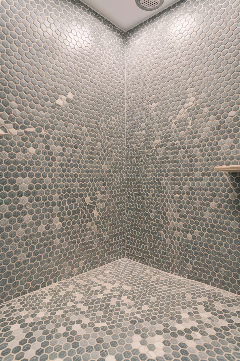 Granite mosaic tile - 30 granite bathroom ideas