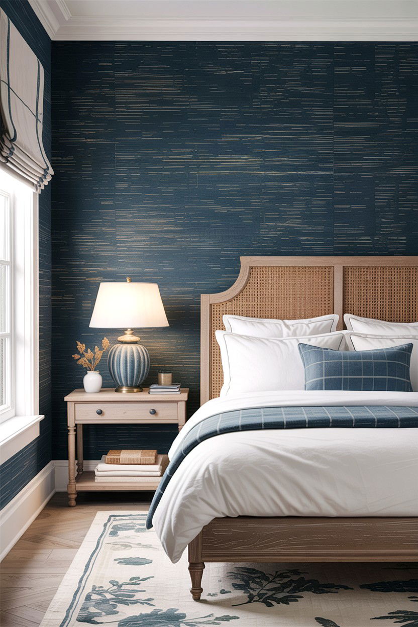 Grasscloth Wallpaper - 30 bedroom accent walls