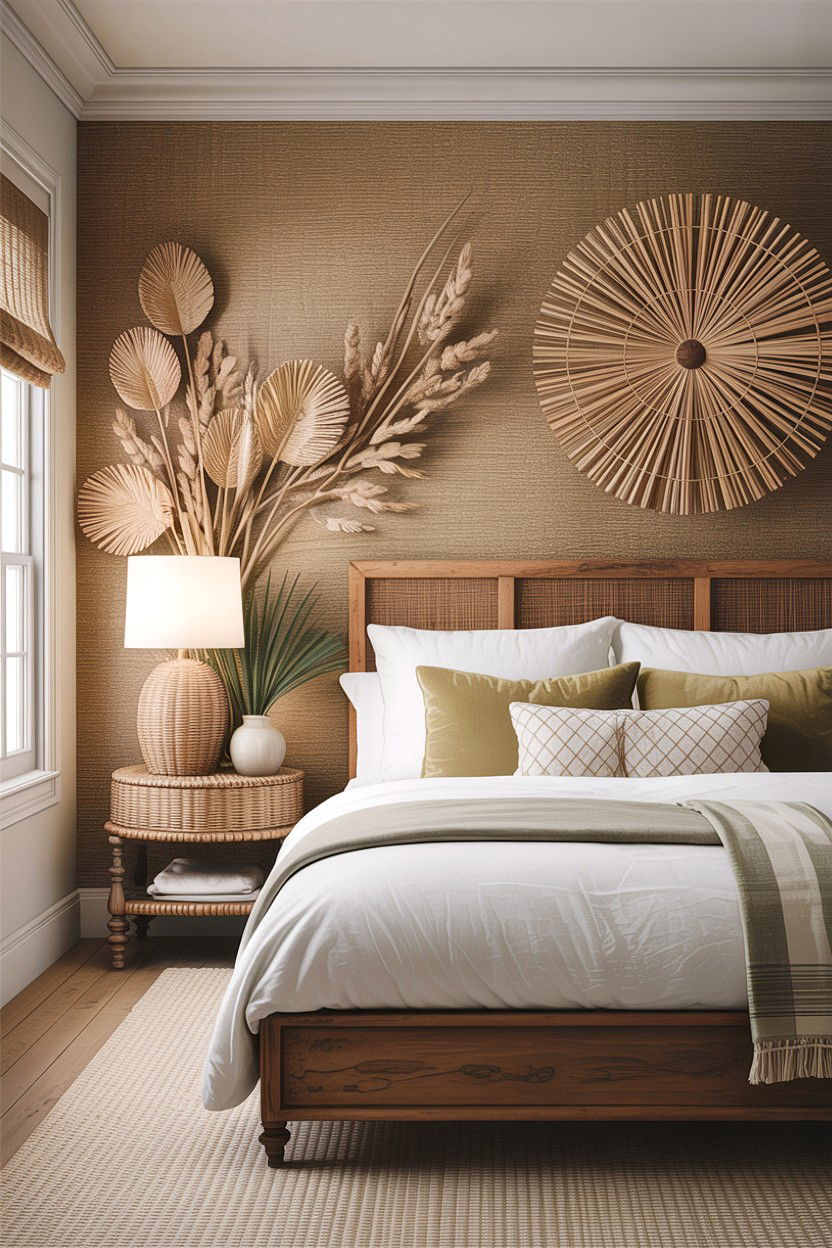 Grasscloth Wallpaper - 30 bedroom textured wallpapers