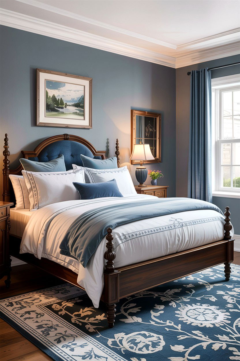 Gray And Blue Traditional Bedroom - 30 traditional gray bedroom ideas