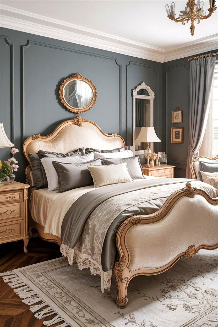 Gray And Cream Traditional Bedroom - 30 traditional gray bedroom ideas