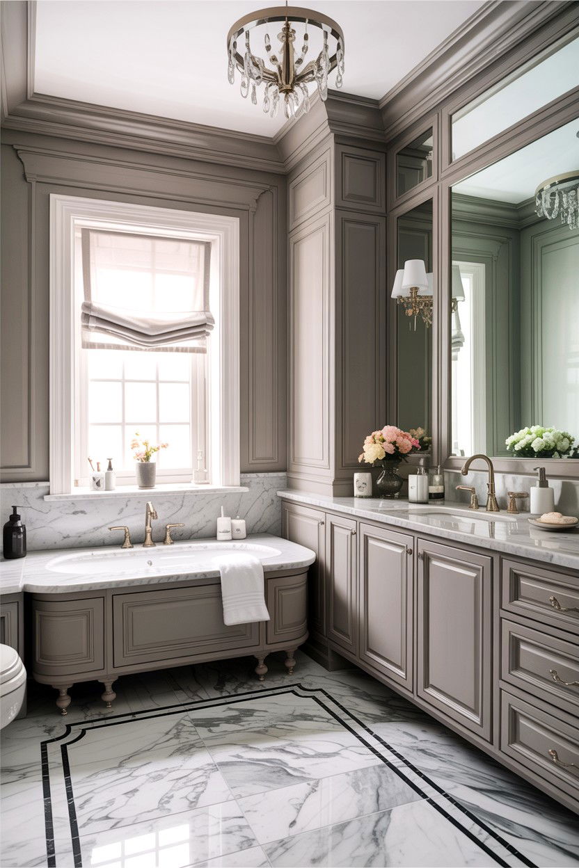 Gray And White Marble Bathroom - 30 gray bathroom ideas