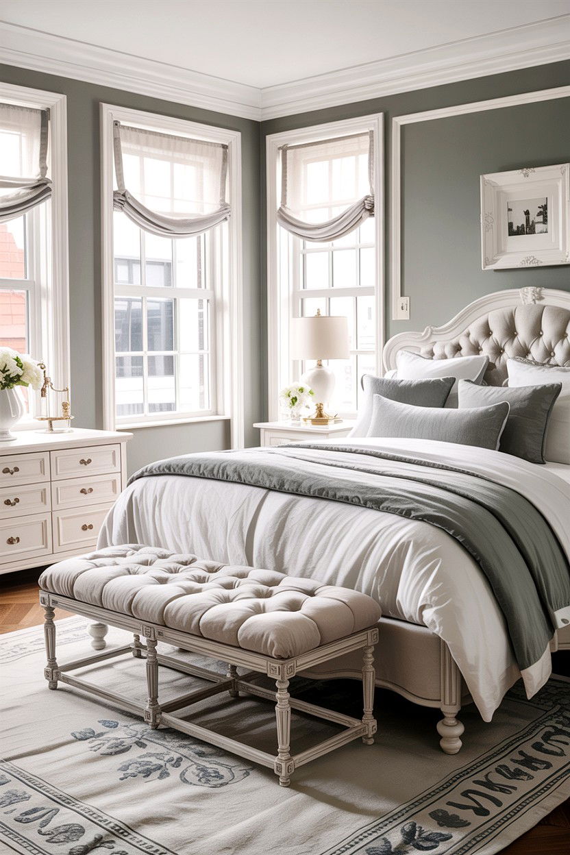 Gray And White Traditional Bedroom - 30 traditional gray bedroom ideas
