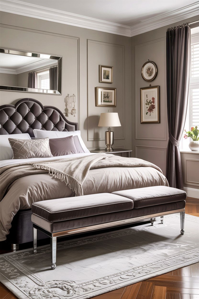 Gray Bedroom Bench - 30 bedroom upholstered benches